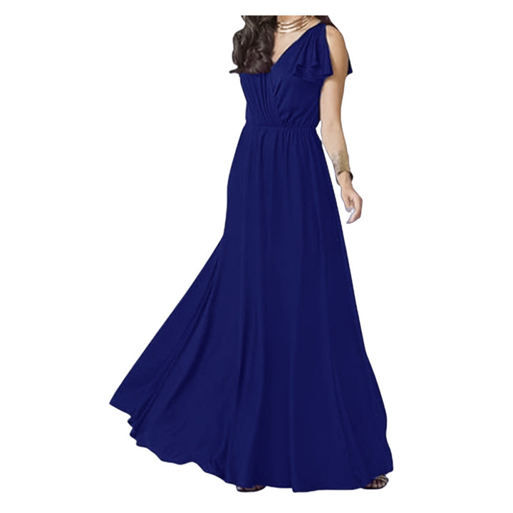 Maxi dress for women with pretty ruffles and an elastic waist Lune London