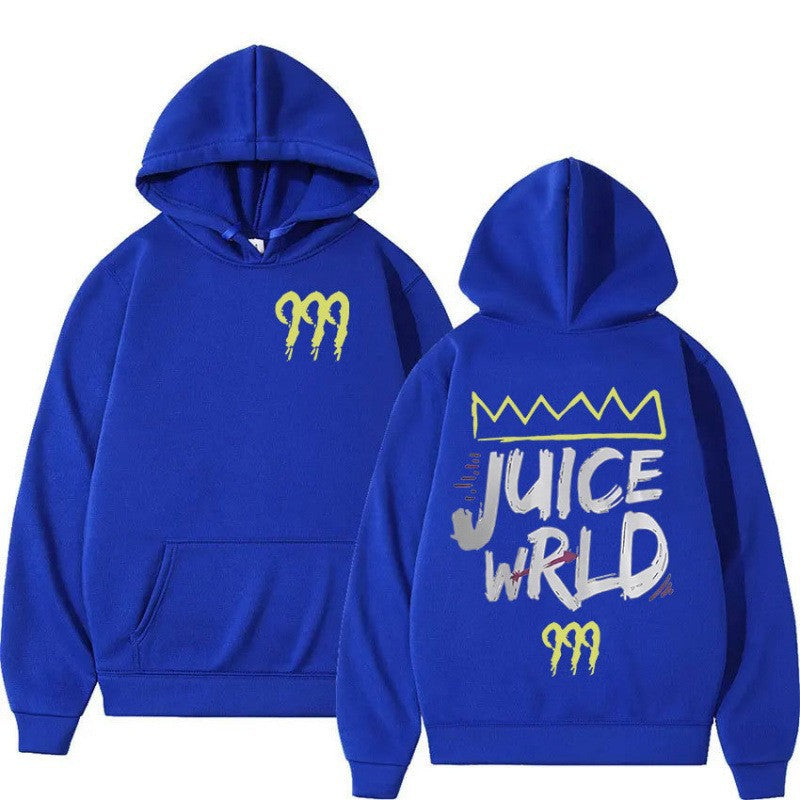 Women's hoodie with modern kangaroo pocket design and striking graphic print Chic & Stil