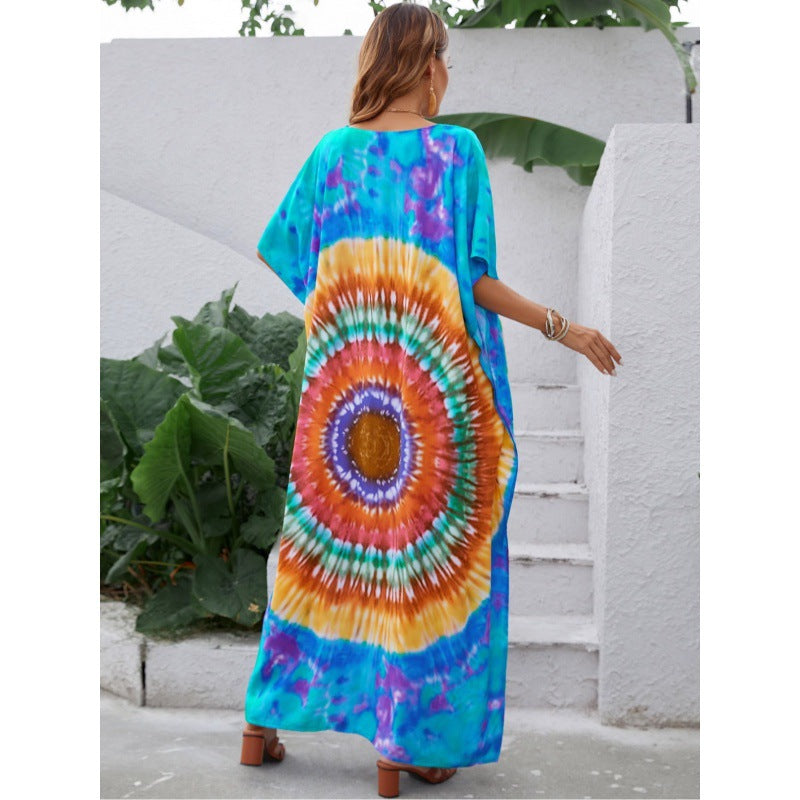 Women Bohemian butterfly dress beach chic and style