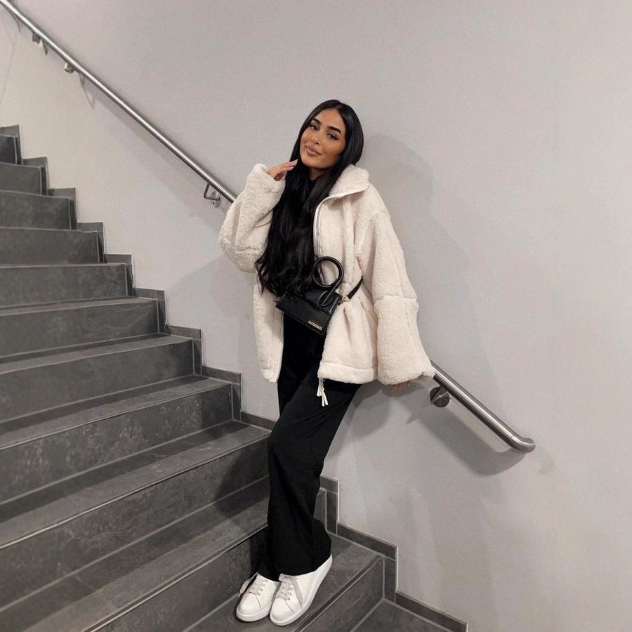 Ladies Chic and Stylish Plush Jacket