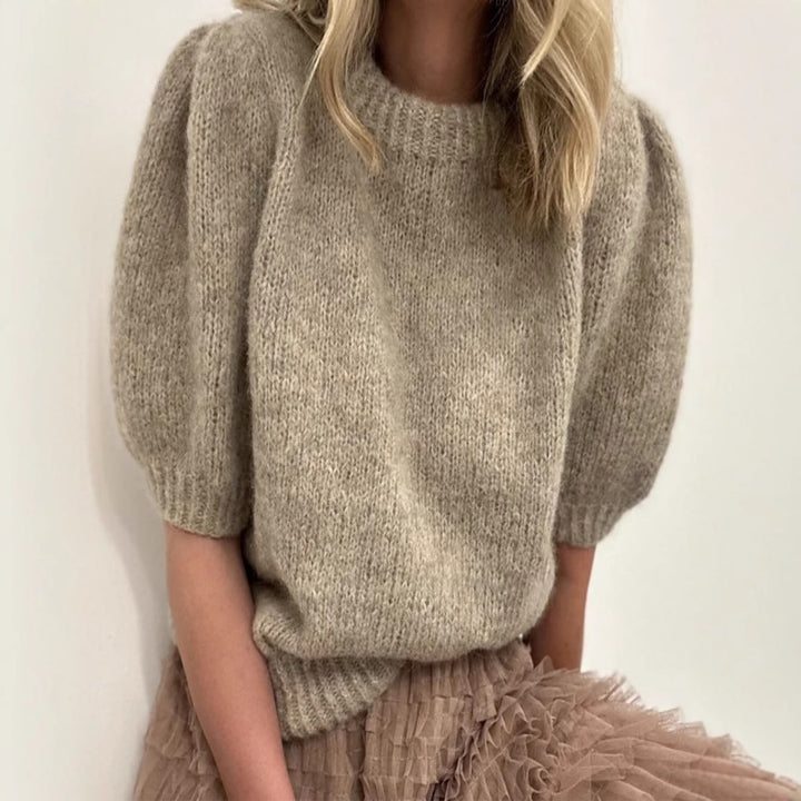 Women's sweater with puff sleeves and soft knit Lune London
