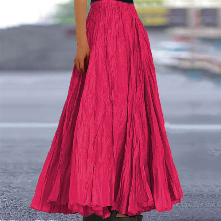 Long and flowing skirt for women with elastic waistband and modern texture Lune London