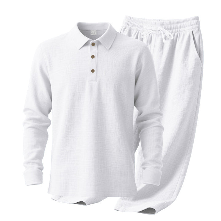 Casual polo for men with comfortable cotton jogger pants Lune London