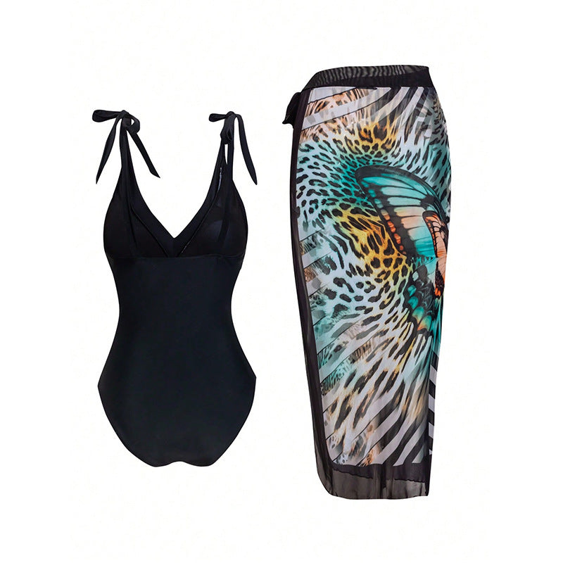 Ladies butterfly print swimsuit set Lune London