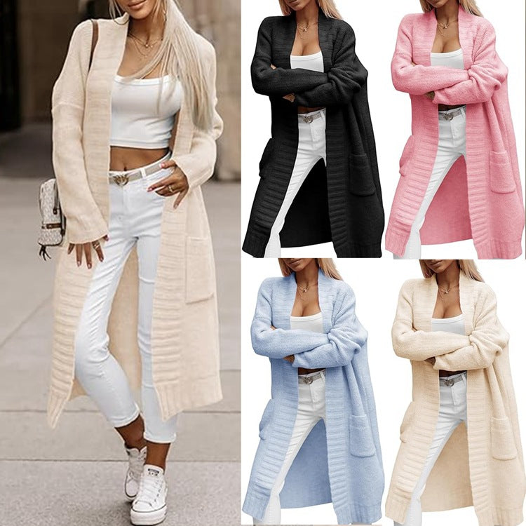 Lune London | Women's knitted coat with a casual cut and deep pockets