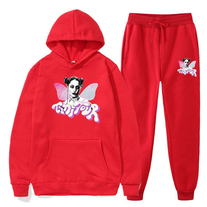Women's sweatshirt and jogging pants set with creative graphic design Chic & Stil