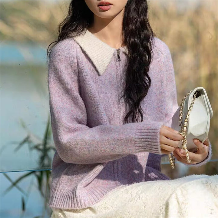 Cardigan pour femmes avec col haut et coupe asymétrique Chic & Stil