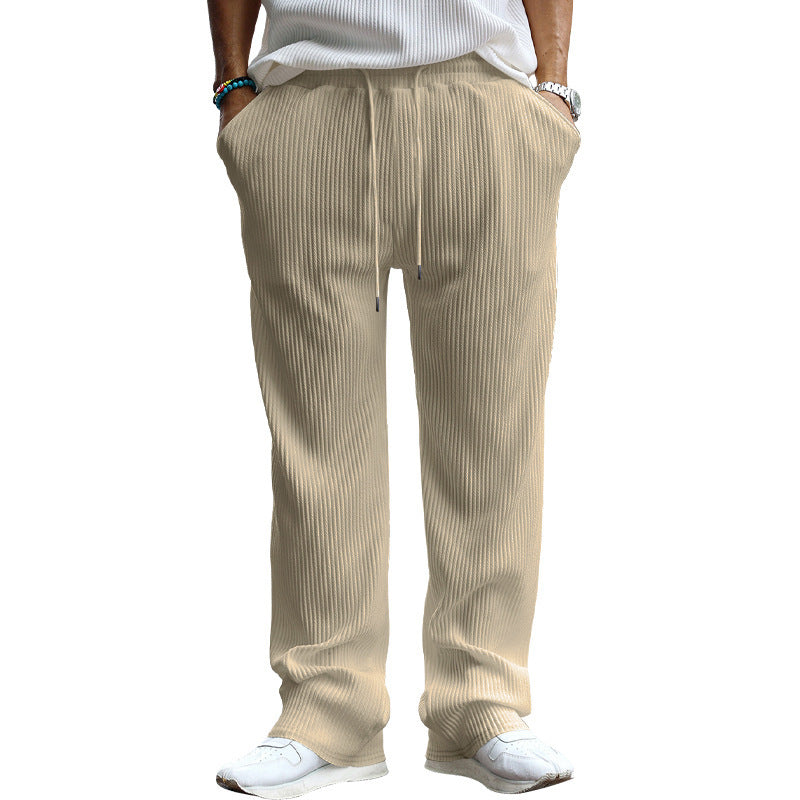 Lune London Casual Pleated Pants for Women with Elastic Waistband