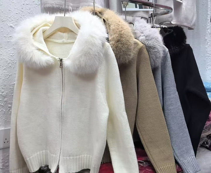 Ladies trendy hoodie cardigan Lune London