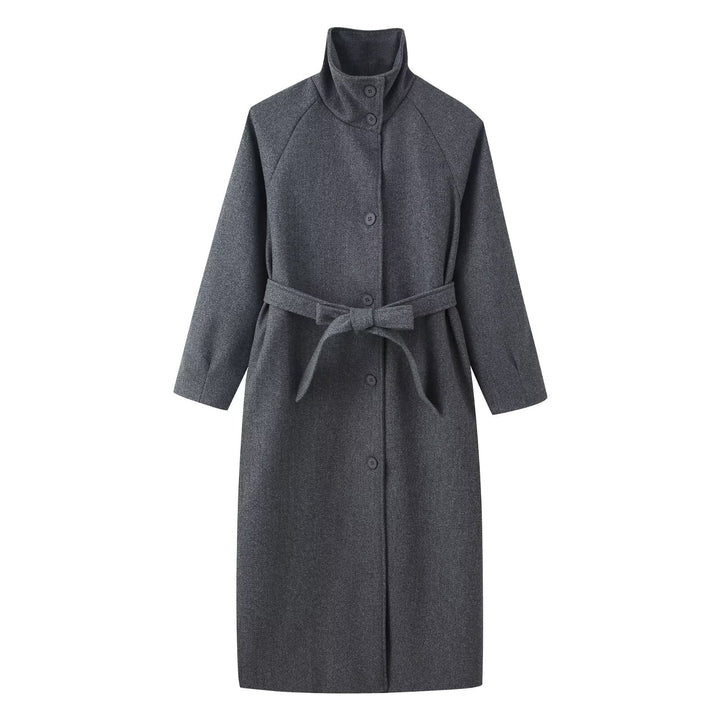 Veste de transition élégante pour femmes avec col montant et ceinture à la taille Chic & Stil