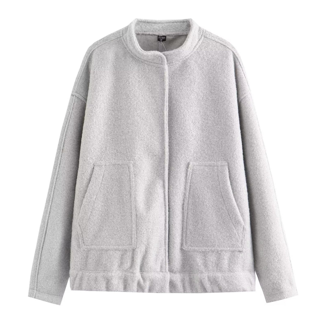 Women’s fleece jacket with practical pockets and elastic waistband Lune London