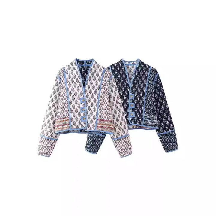 Ladies fashion jacket rich in details with floral design Lune London