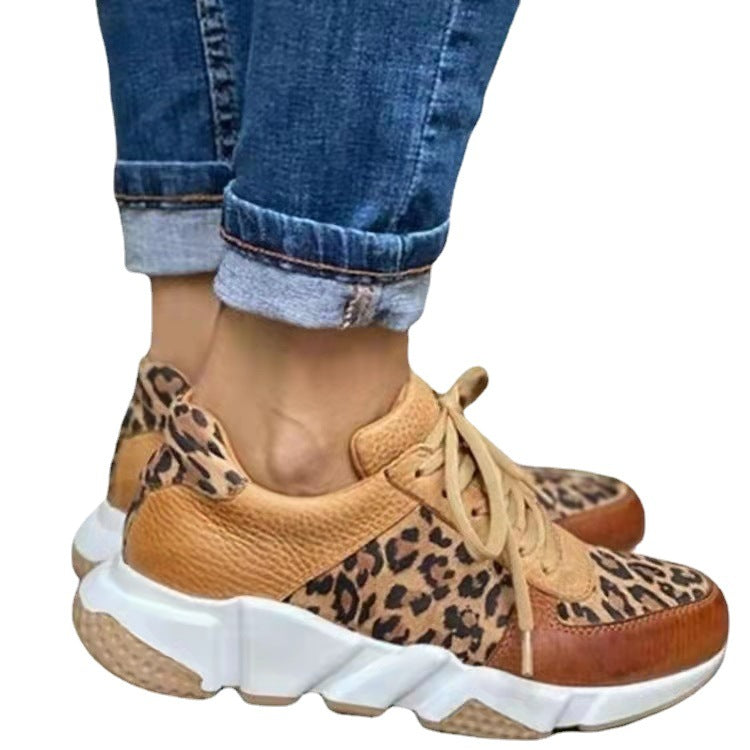 Trendy leopard print running boots for ladies Lune London
