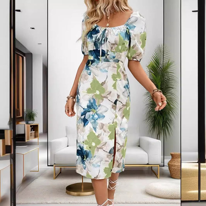 Ladies Elegant Midi Dress Floral Lune London