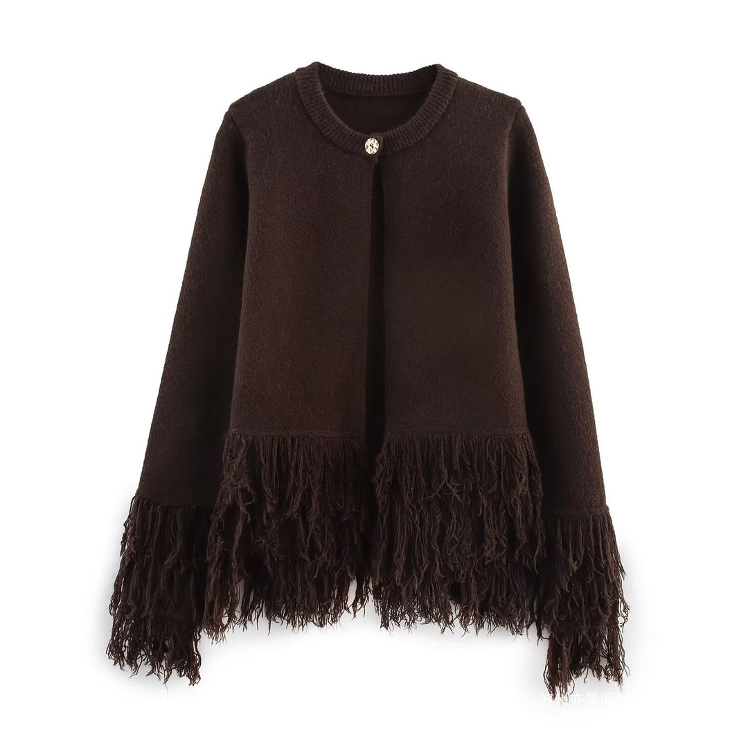 Ladies trendy fringed jacket Lune London