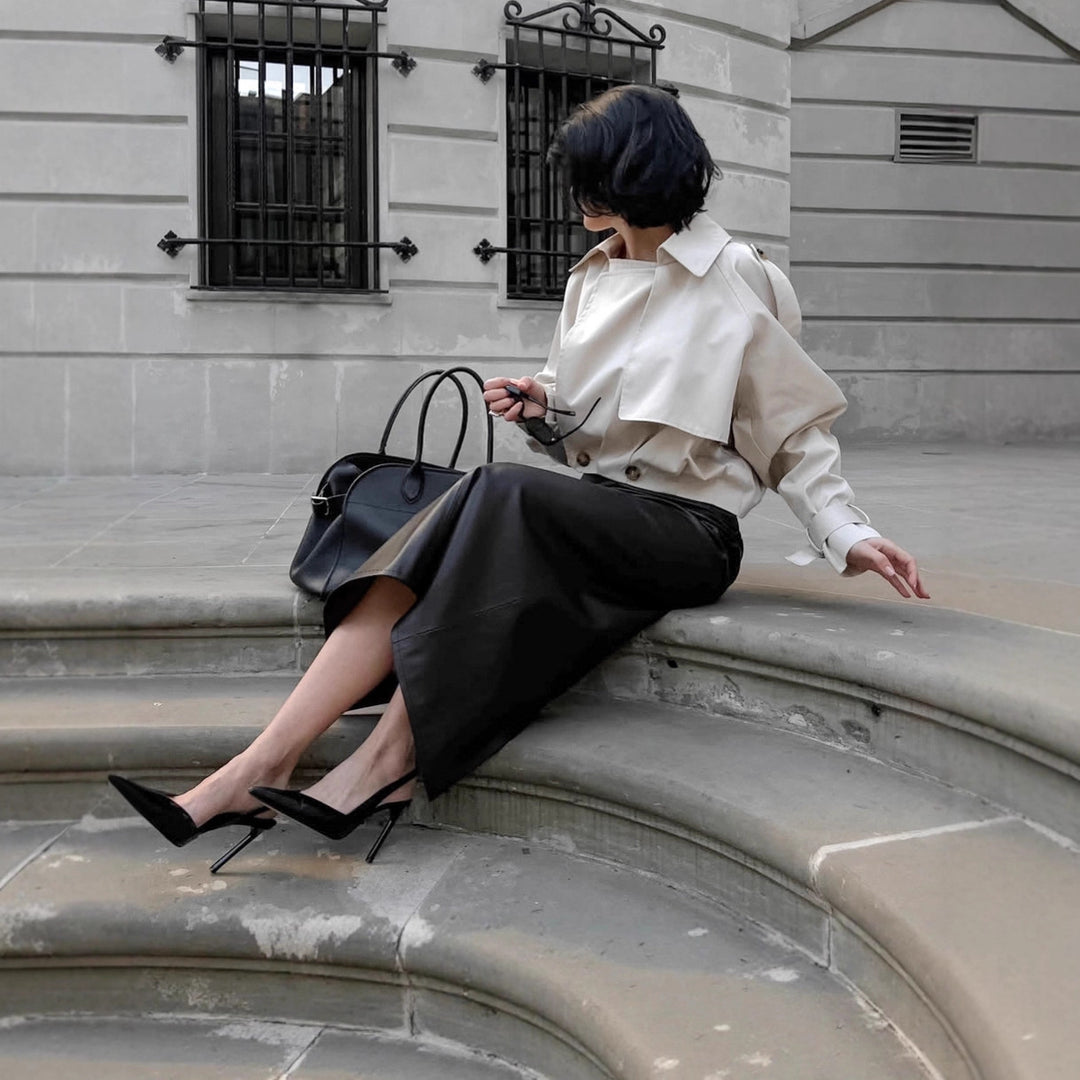 Trendy blazer jacket for women with an innovative cut and wide sleeves Lune London
