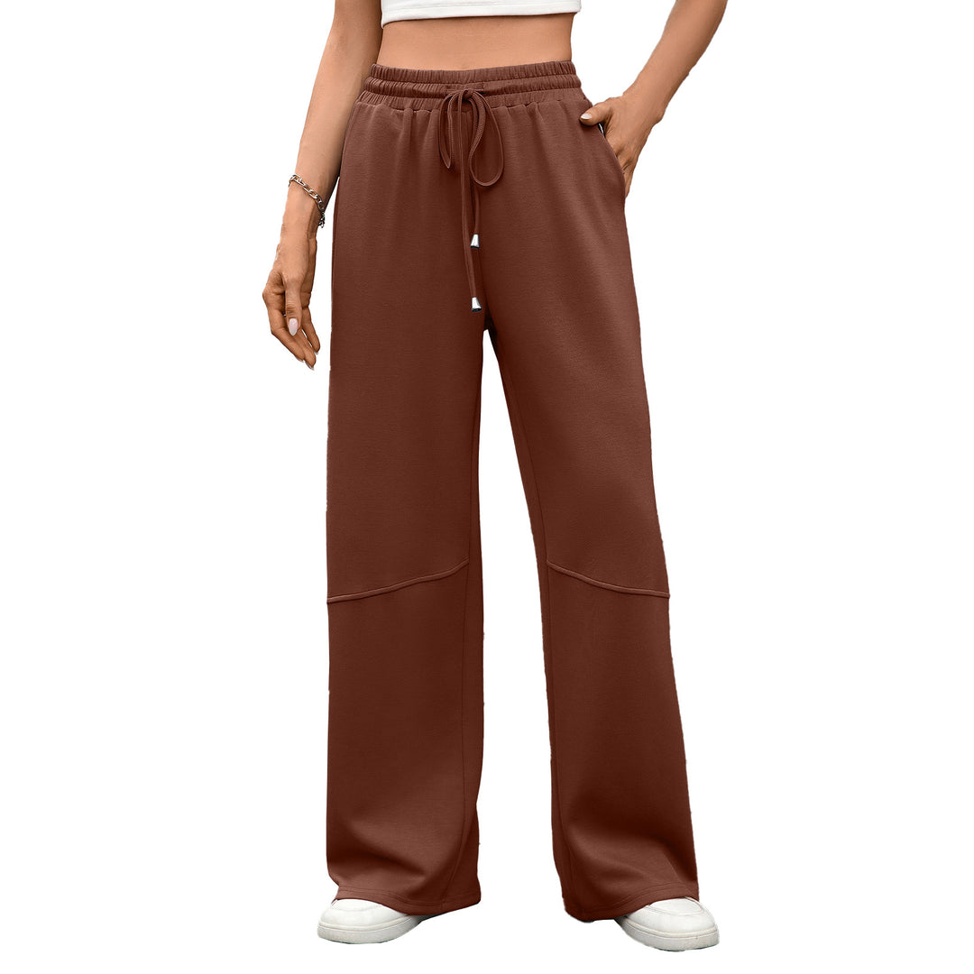 Loose leisure pants for women with elastic waist and side pockets Lune London