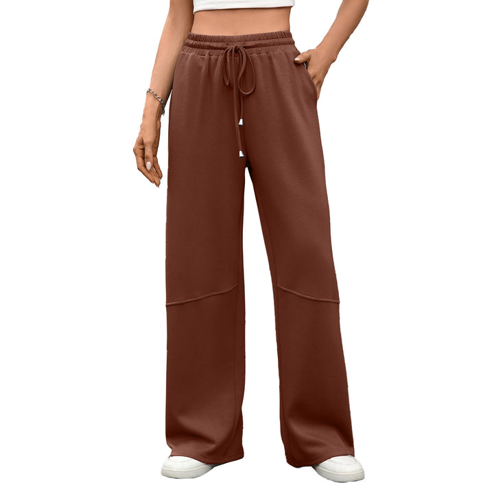 Loose leisure pants for women with elastic waist and side pockets Lune London