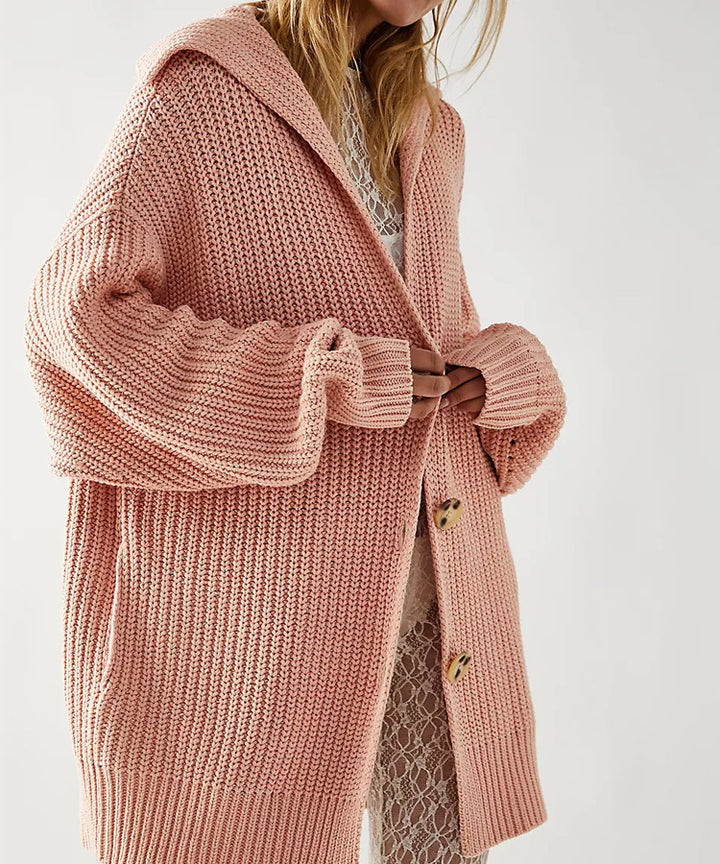 Ladies oversized cardigan with buttons Lune London