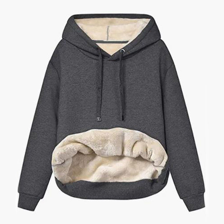 Women Cozy Hooded Sweatshirt with Fleece Lining Lune London