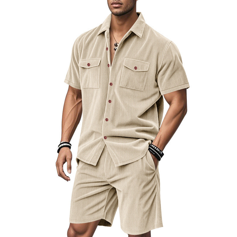 Men's short sleeve shirt and shorts set Lune London