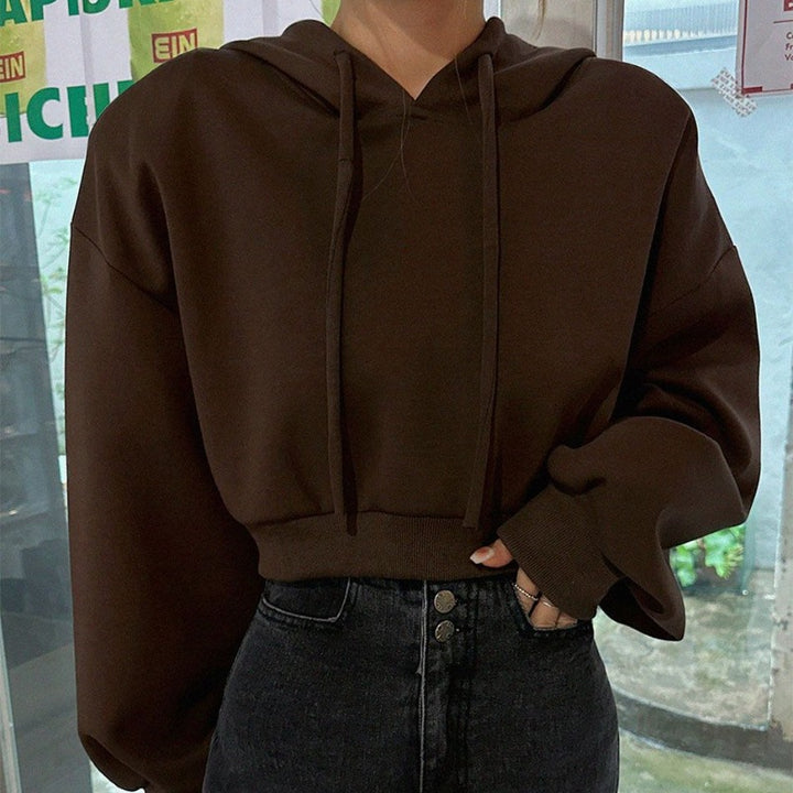 Haut en molleton court pour femmes à coupe surdimensionnée Chic & Stil