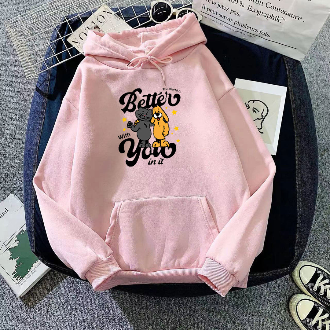 Women's hoodie with playful animal motif Chic & Stil