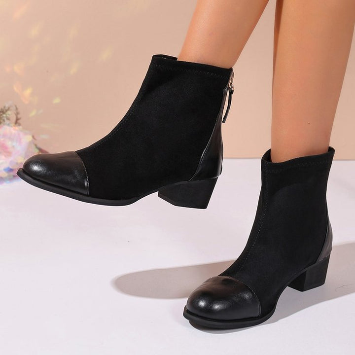 Elegant ankle boots for ladies in soft suede with stylish accents Lune London
