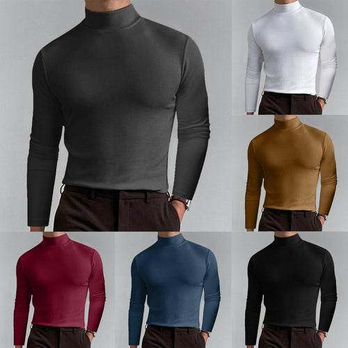 Trendy turtleneck sweater for men in soft cotton blend Lune London