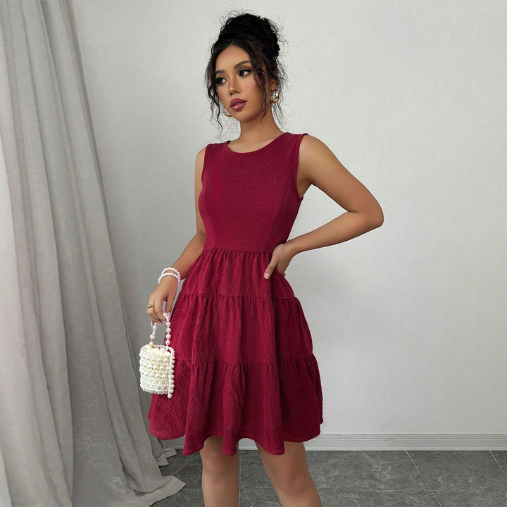Robe d'été aérienne pour femme avec un élégant décolleté en V et un ourlet volé Chic & Stil