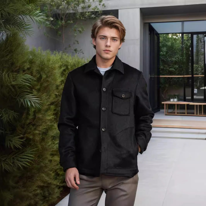 Wool jacket for men with practical chest pocket Lune London