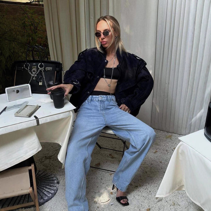 Women Oversized Velvet Jacket Lune London