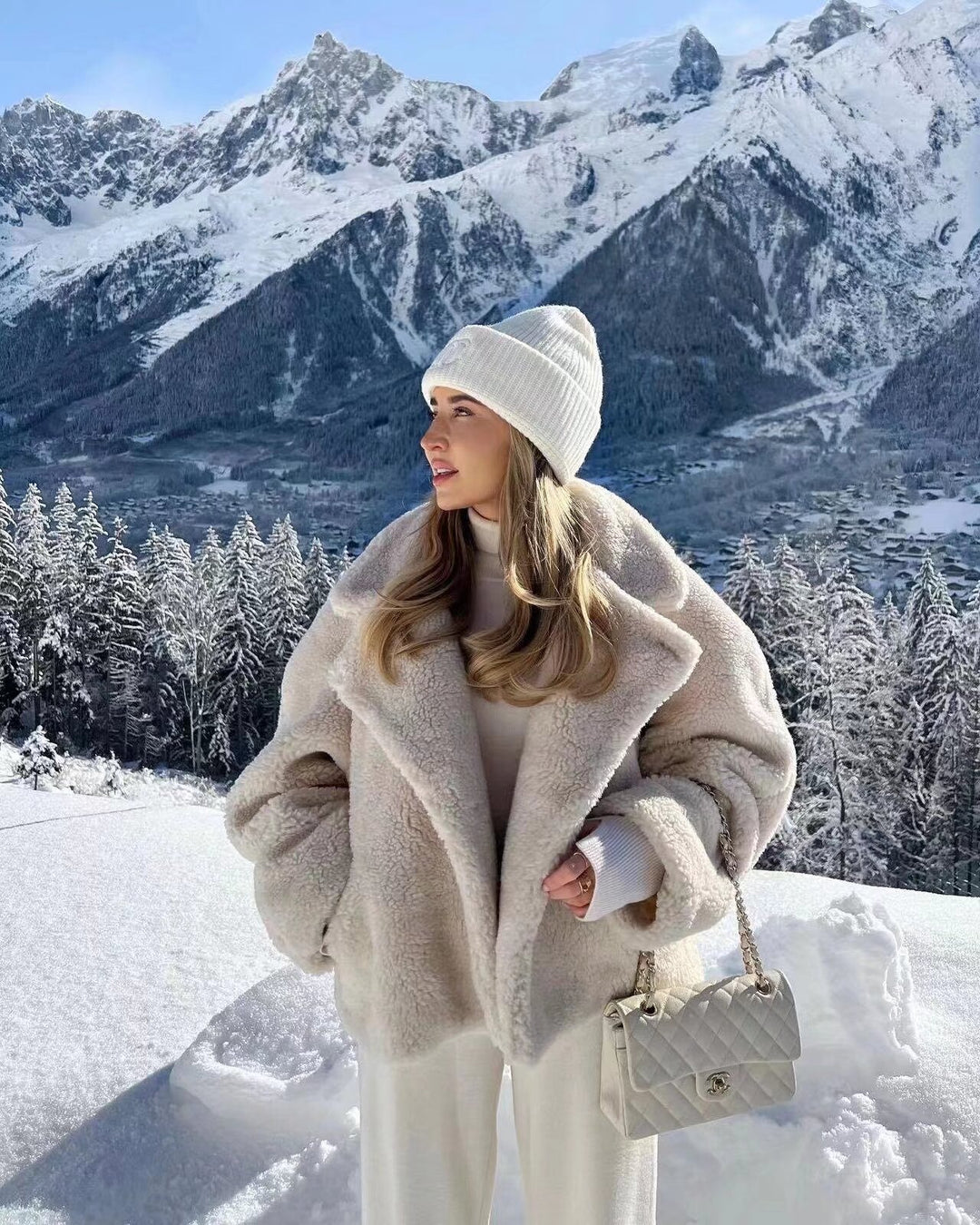 Veste en peluche confortable pour femme au style élégant surdimensionné Chic & Stil