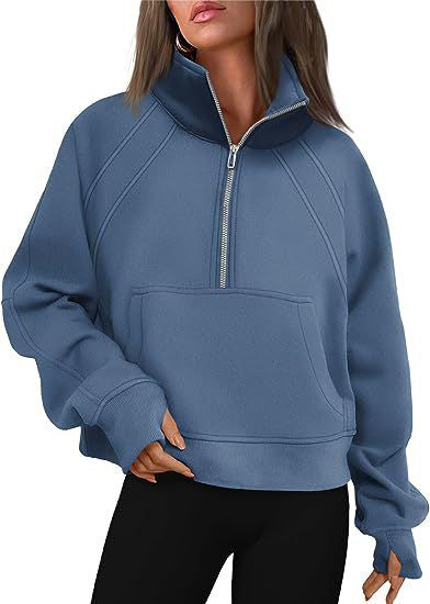 Oversized sweatshirt for women with high collar Lune London