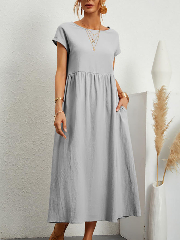Women’s Midi Dress with Casual Cut and Side Pockets Lune London