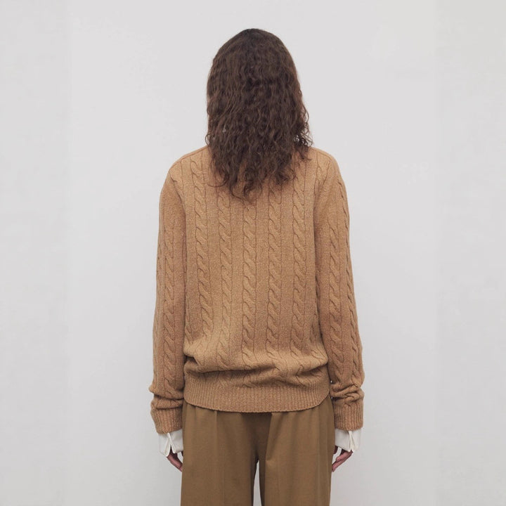 Cardigan en tricot épais pour femmes avec patte de boutonnage Chic & Stil