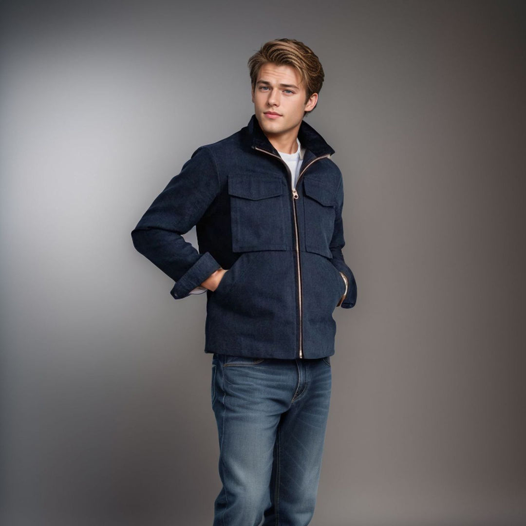 Fashionable men's transition jacket with practical pockets Lune London