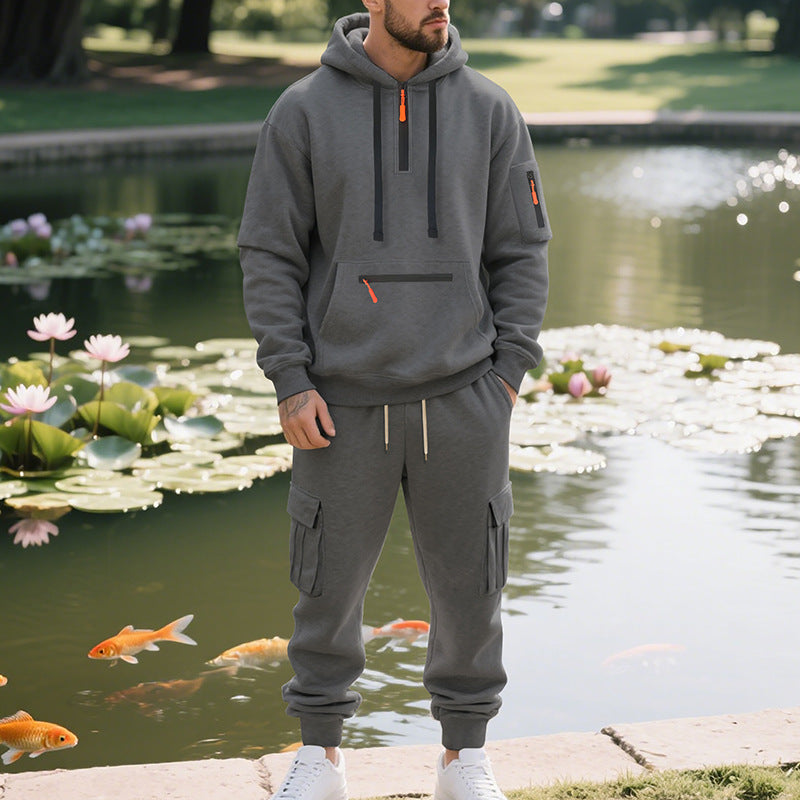Men's sporty hoodie set and pants with practical pockets Lune London