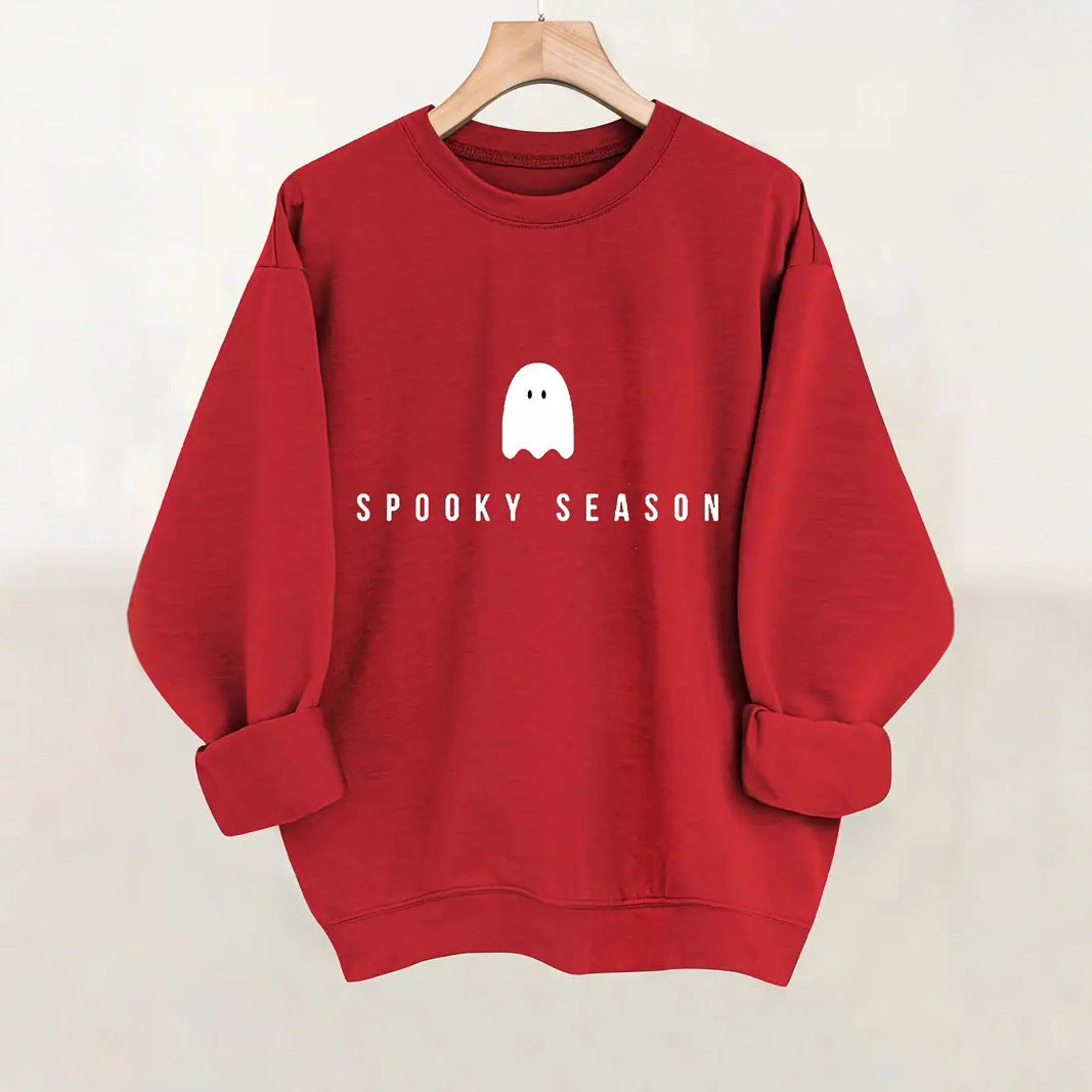Sweatshirt pour femmes avec motif de fantôme amusant et coupe large Chic & Stil