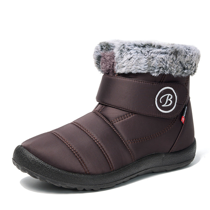 Bottes d'hiver isolées pour femmes avec fermeture velcro pratique et doublure en polaire chaude Lune London