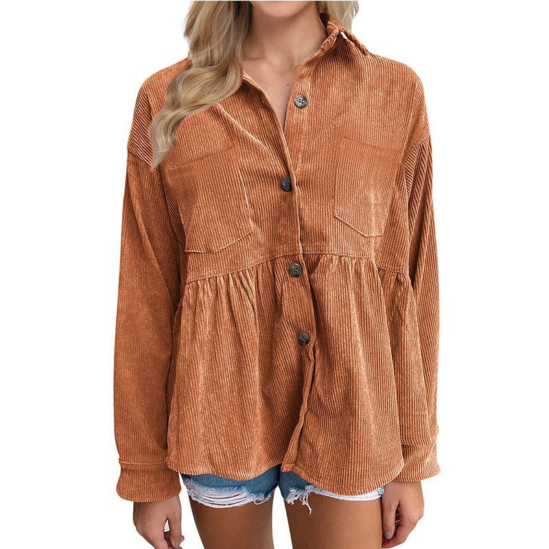 Velvet blouse for women with a voluminous cut Lune London