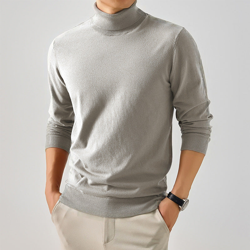 Men's Elegant Turtleneck Sweater in Fine Wool Lune London