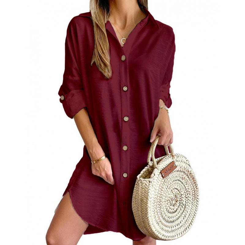 Casual shirt dress for women in lightweight fabric with button closure Lune London