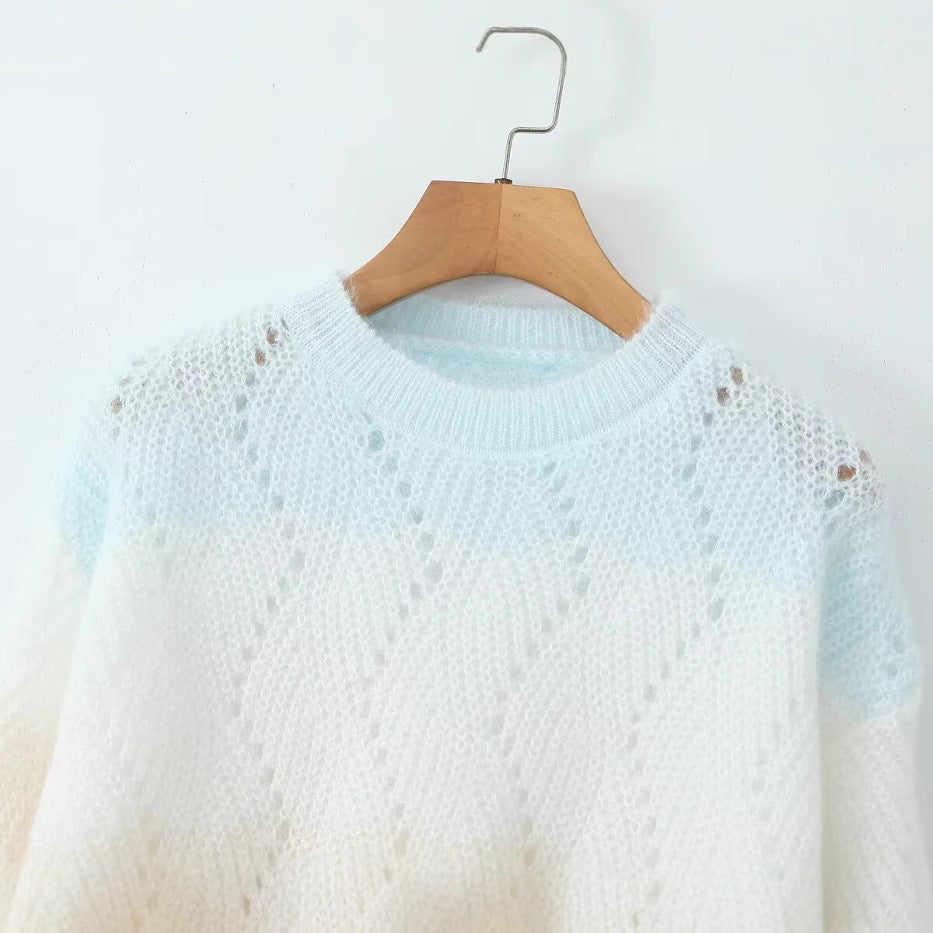 Femme Pull Tricot Confortable avec Couleurs Délicates Chic & Stil