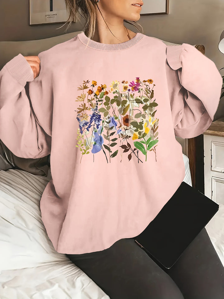 Sweat-shirt pour femmes avec motifs floraux et coupe confortable Chic & Stil