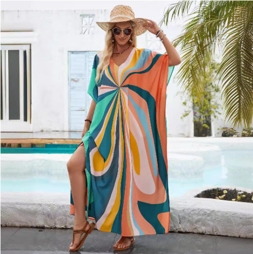 Women Bohemian butterfly dress beach chic and style
