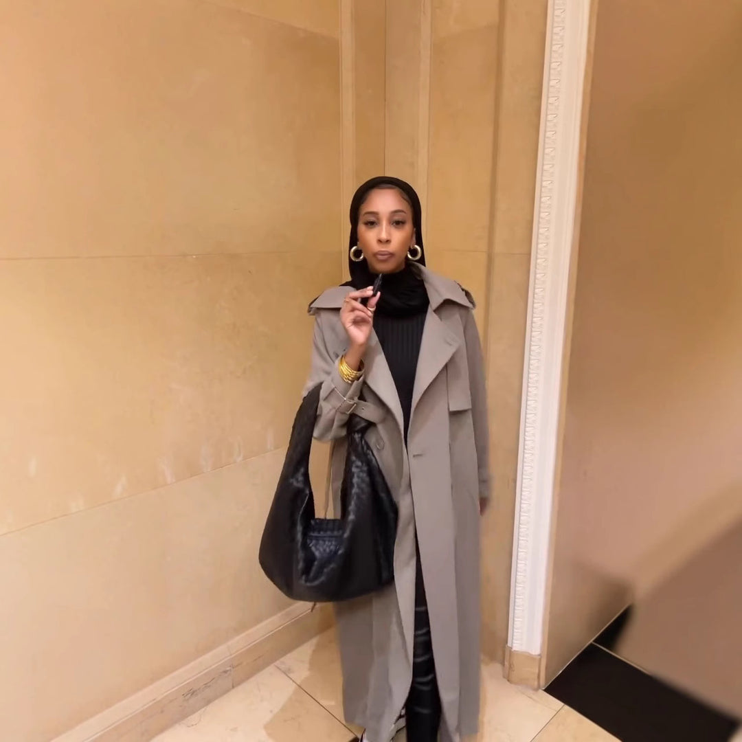 Ladies Oversized Trench Coat Fashion Lune London