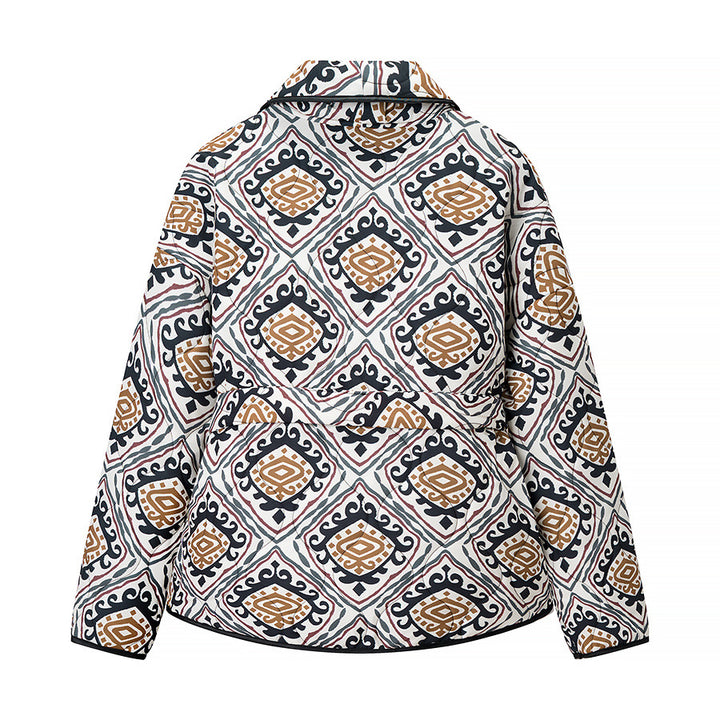 Trendy blazer jacket for women with adjustable waist belt and unique pattern Lune London