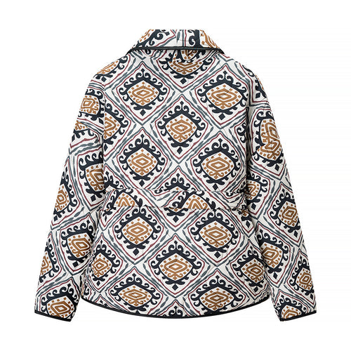 Trendy blazer jacket for women with adjustable waist belt and unique pattern Lune London