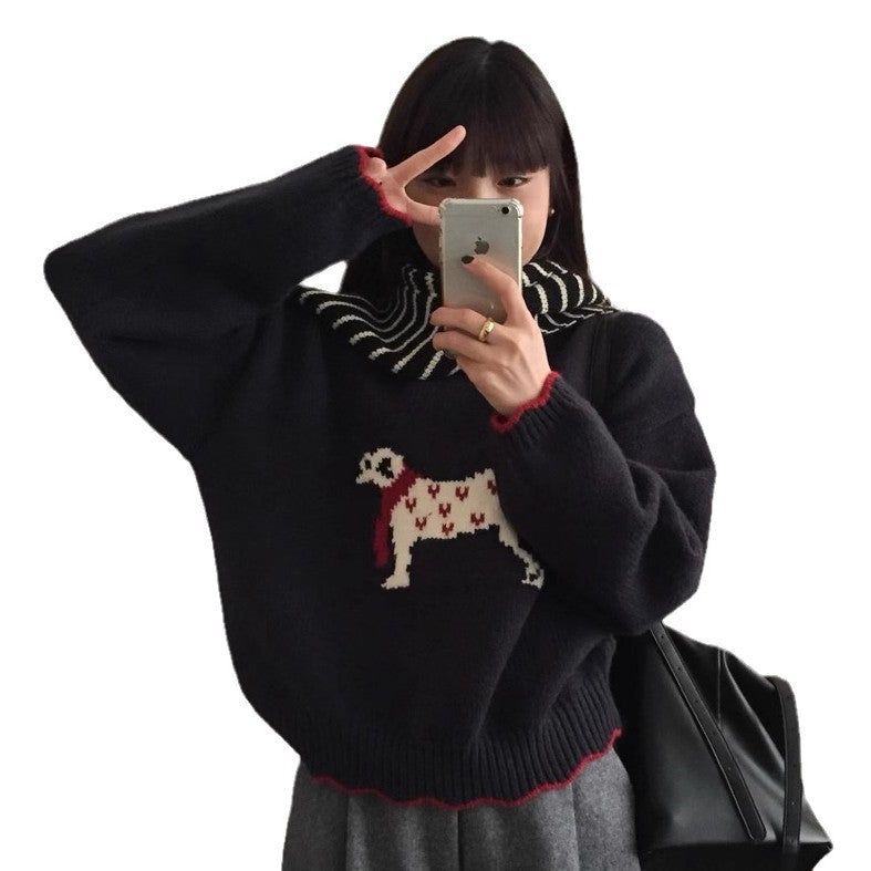 Cozy sweater for women with animal pattern Lune London
